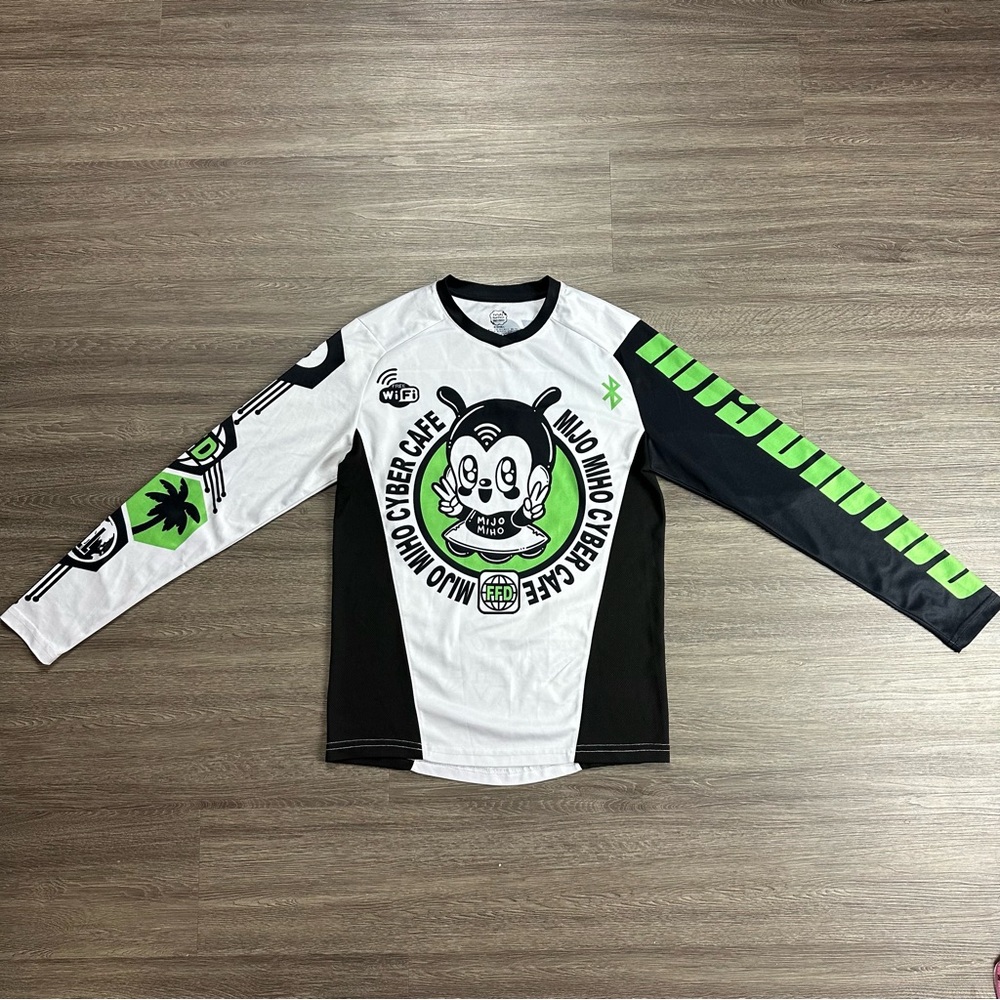 Unisex Nico Salazar Mijo Miho Motocross Jersey Long Sleeve- Meow Wolf Cyber Cafe